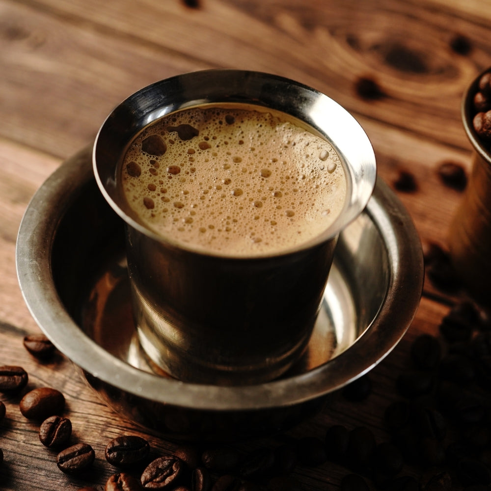 Stainless Steel South Indian Coffee Filter/Drip Coffee Maker, Medium Size for Home & Kitchen