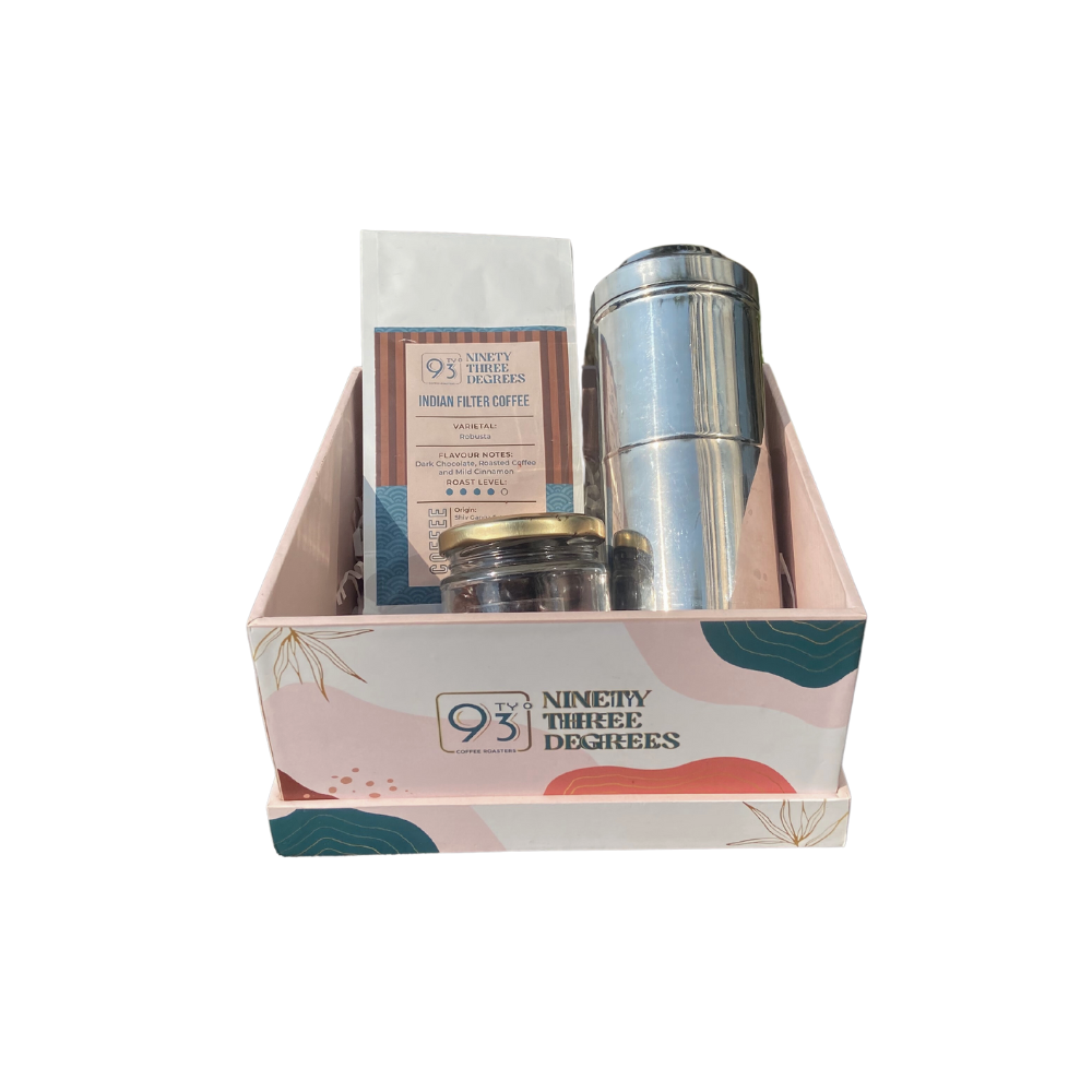 THE MINI IF GIFT BOX ( Indian Filter Coffee Beans - 250g, Indian Filter, and Dragees)