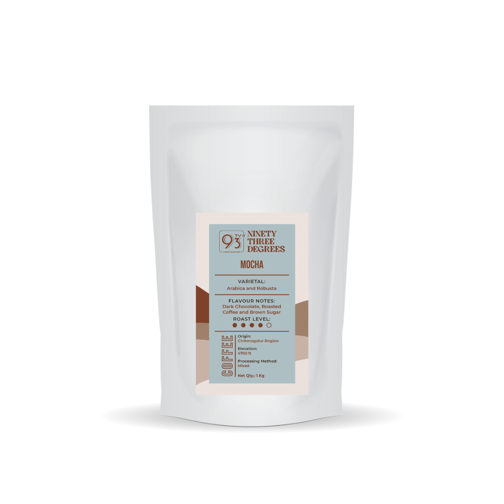 Mocha Specialty Coffee -  Medium Dark Roast, Flavour Notes: Dark Chocolate, Roasted Coffee & Brown Sugar