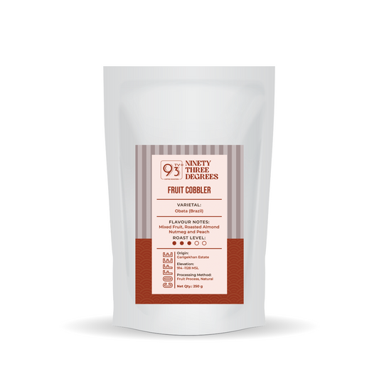 Fruit Cobbler Coffee - Medium Roast, Flavour Notes: Mixed Fruit, Roasted Almond, Nutmeg and Peach