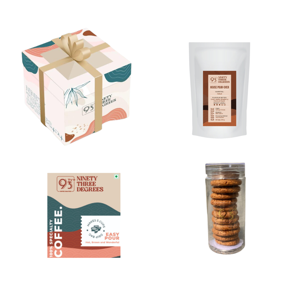THE MINI ZM GIFT HAMPER (Coffee Beans Packet - 250g, Easy Pour Over Box, and Cookies)