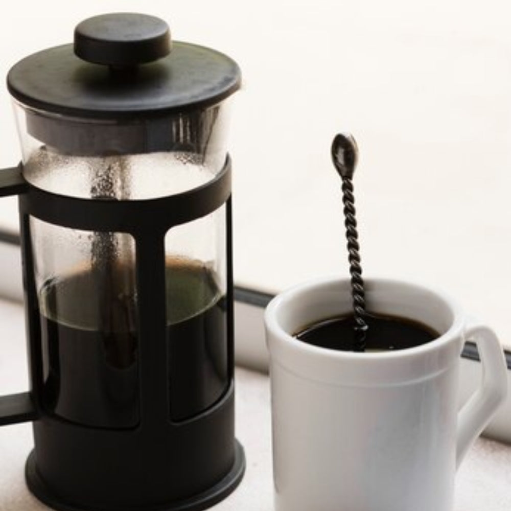 French Press Tea and Coffee Maker, Coffee Plunger, 350 ML, Black