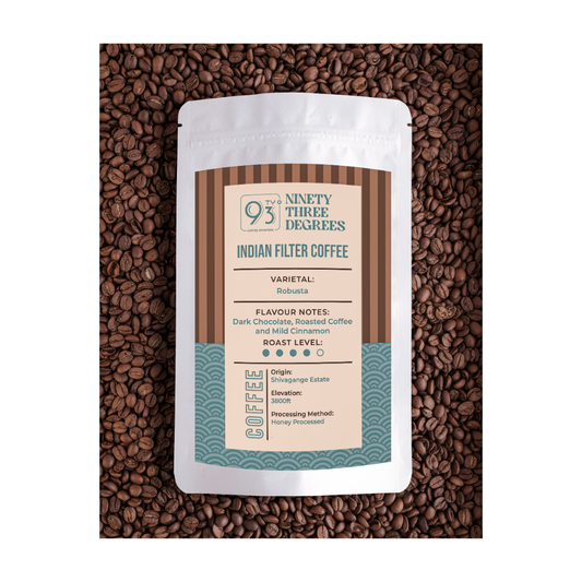 Indian Filter Coffee - Medium Dark Roast, Flavour Notes: Dark Chocolate and Mild Cinnamon