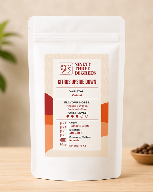 Citrus Upside Down Coffee - Medium Roast, Flavour Notes: Graprefruit, orange, pineapple and mild clove