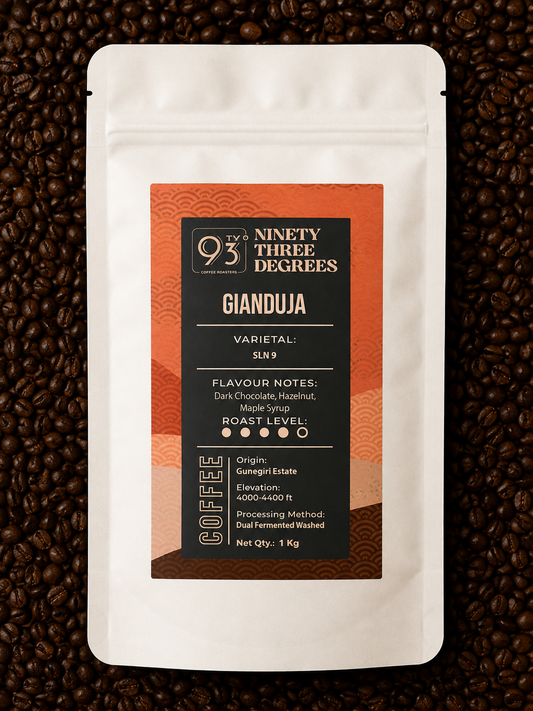 Gianduja Coffee - Medium Dark Roast, Flavour Note: Hazelnut, Dark Chocolate and Maple Syrup