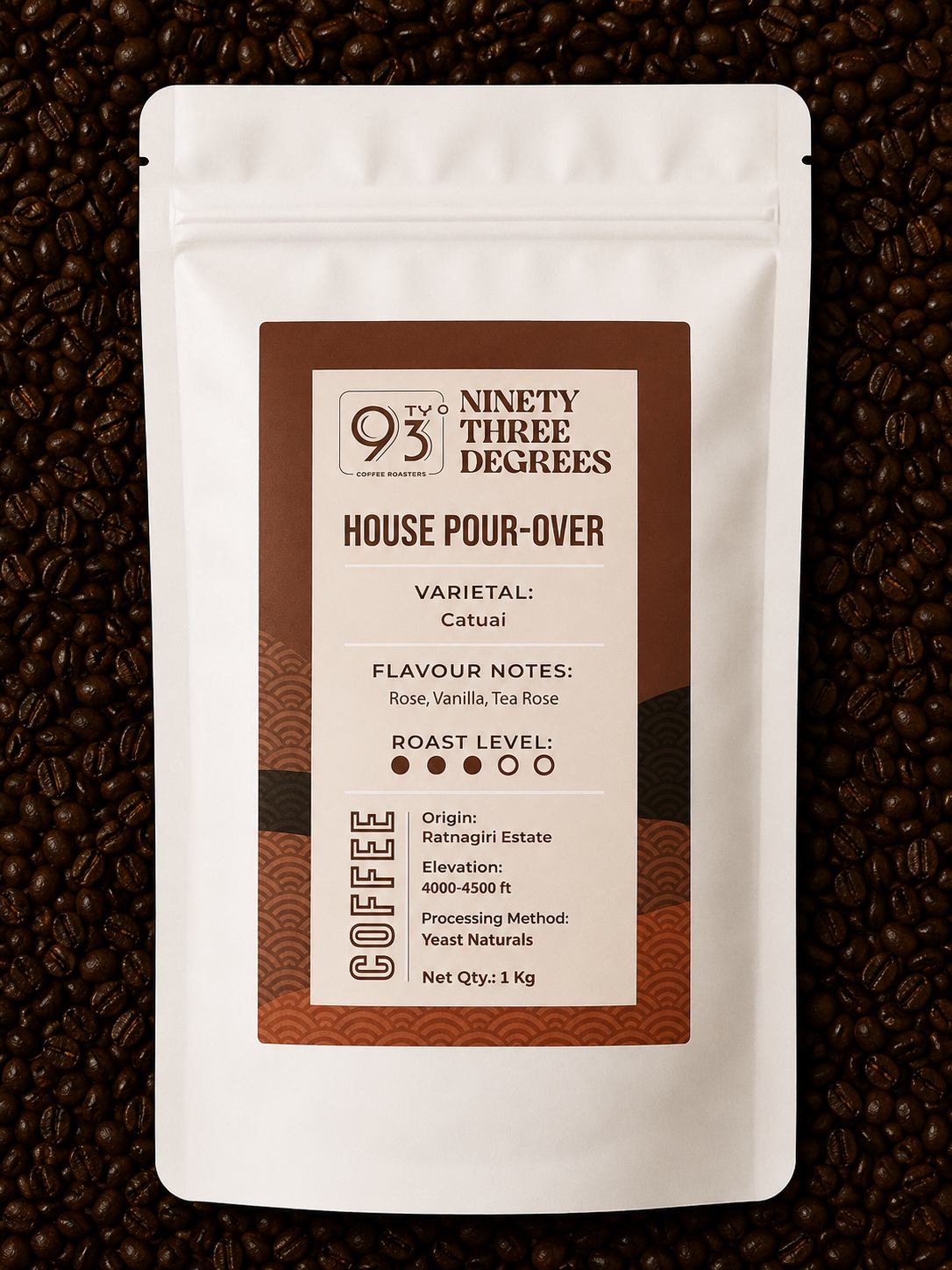 House Pour-Over Coffee - Medium Roast, Flavour Notes: Green Apple Raspberry Cherry, and Peach