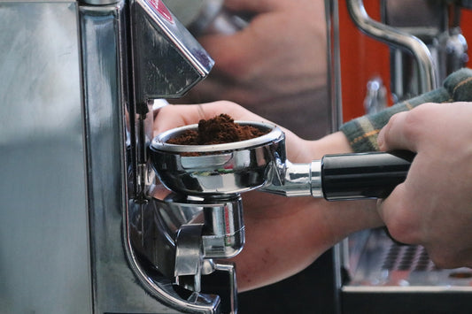 espresso machine, ground coffee, barista, cafe barista